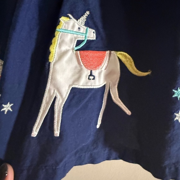 Joules Kids Skirt with Horse Embroidery - Navy Blue - Picture 3 of 8